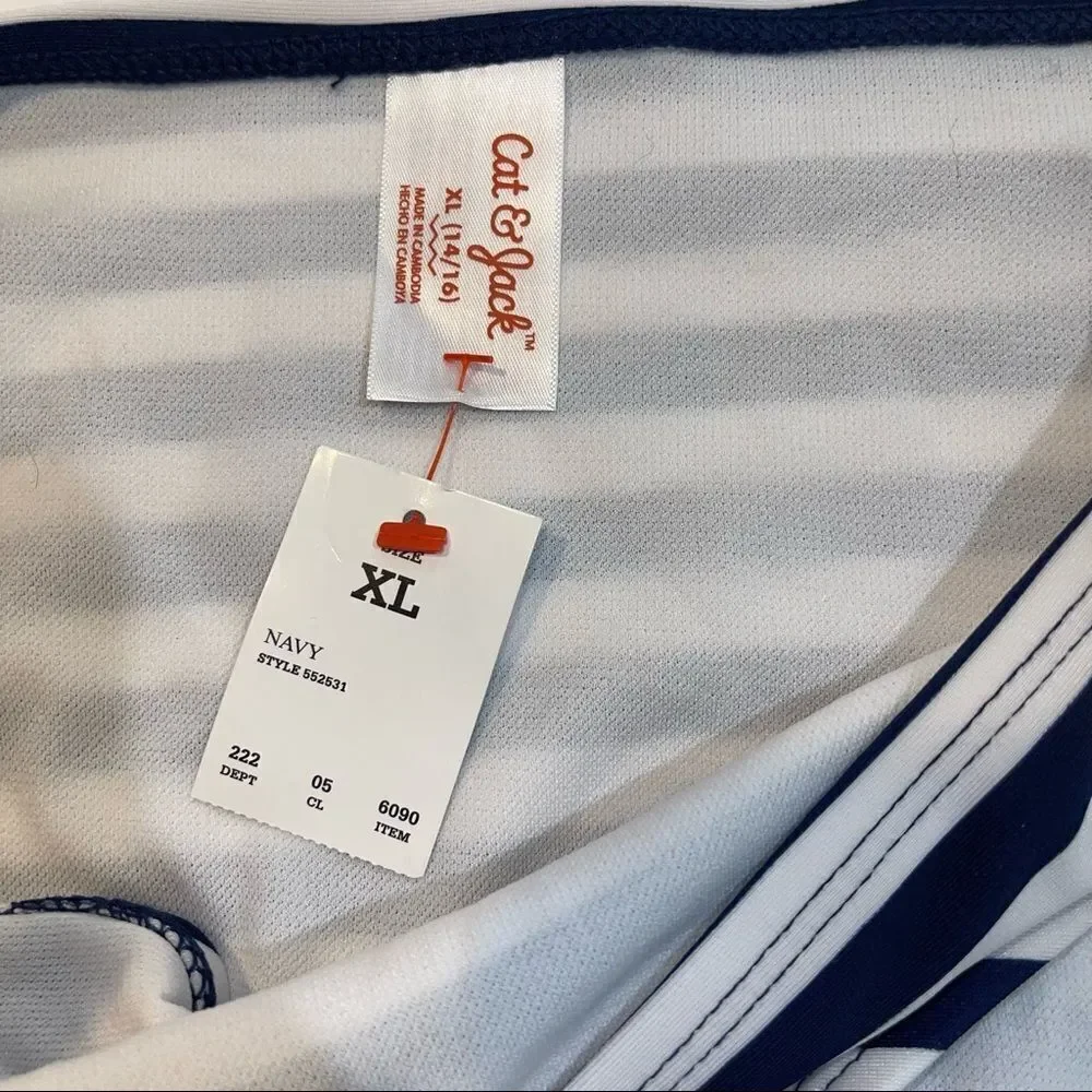 4/$25 - Cat & Jack Navy & White Stripe Bathing Suit Bottom‎